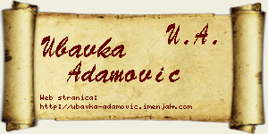 Ubavka Adamović vizit kartica